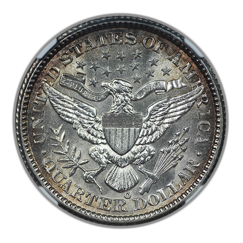 1898-O Barber Quarter 25C NGC AU58