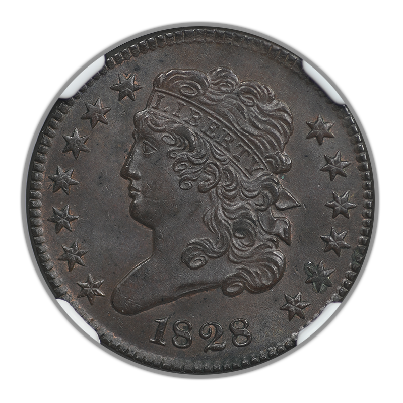 1828 Classic Head Half Cent 1/2C NGC MS63BN