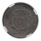 1828 Classic Head Half Cent 1/2C NGC MS63BN