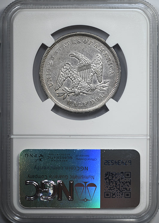 1839 Liberty Seated Half Dollar 50C NGC AU55 - Drapery