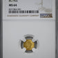 1859 Octagonal California Fractional Gold Liberty Head 1/2 Dollar G50C NGC MS64 BG-902