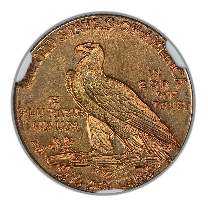 1911 Indian Head Gold Quarter Eagle $2.50 NGC MS61 - TONED!