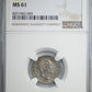 1885 Spanish Philippines 10C Centimos NGC MS61