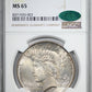 1924 Peace Dollar $1 NGC MS65 CAC