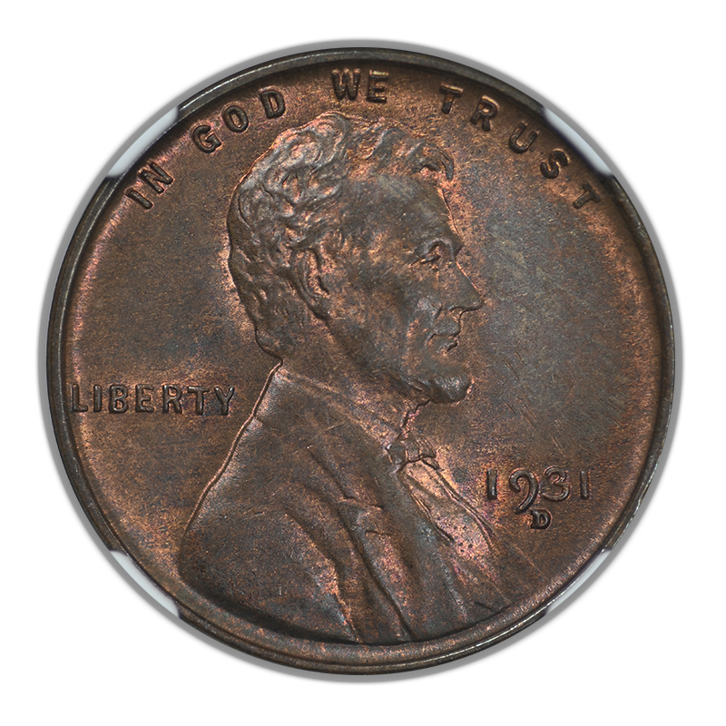 1931-D Lincoln Wheat Cent 1C NGC MS64BN