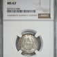 1964 Guatemala 10C Centavos NGC MS67