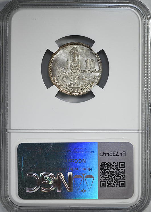 1964 Guatemala 10C Centavos NGC MS67