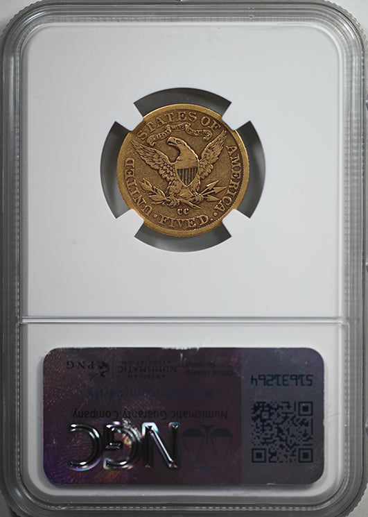 1884-CC Liberty Head Gold Half Eagle $5 NGC VF25