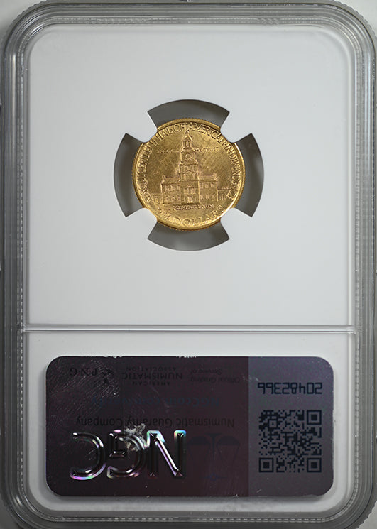 1926 American Sesquicentennial Classic Commemorative Gold Quarter Eagle $2.50 NGC MS62