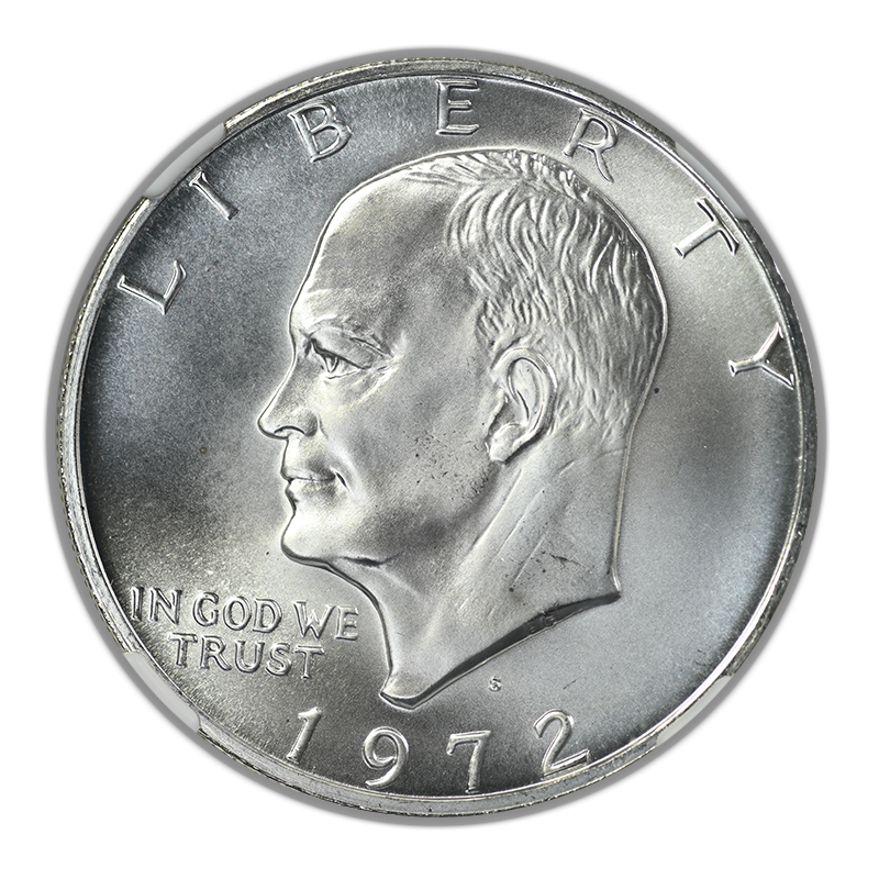 1972-S Silver Eisenhower Ike Dollar $1 NGC MS67 CAC