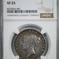 1850 Great Britain 1/2C Half Crown NGC VF25