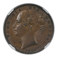 1852 Great Britain 1/4P Farthing NGC AU58BN