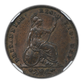 1852 Great Britain 1/4P Farthing NGC AU58BN