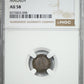 1901 Great Britain Silver 2P Pence Maundy NGC AU58