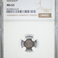 1901 Great Britain Silver 1P Penny Pence Maundy NGC MS65