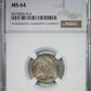 1901 Great Britain 6P Pence NGC MS64 - TONED!