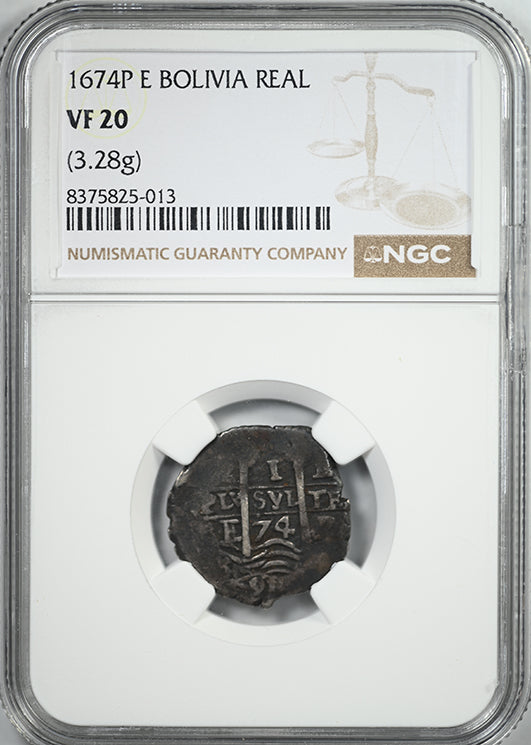 1674 P E Bolivia Real Cob NGC VF20