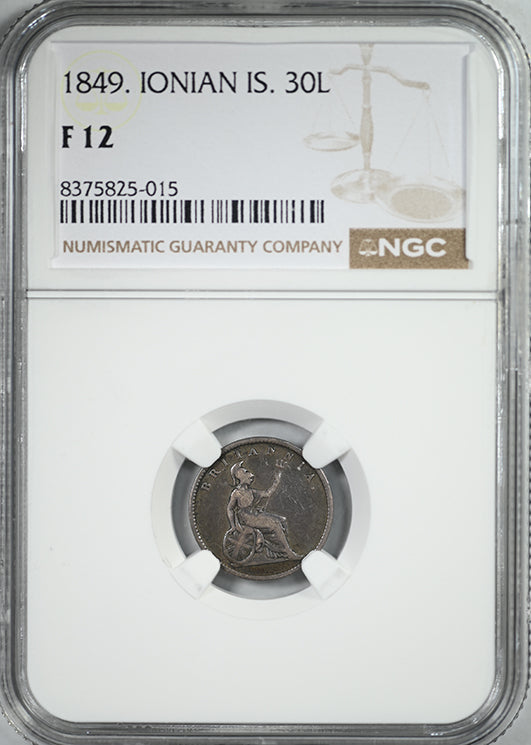 1849. Ionian Islands 30L Lepta NGC F12