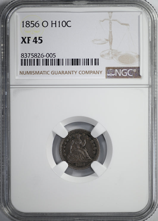 1856-O Liberty Seated Half Dime H10C NGC XF45