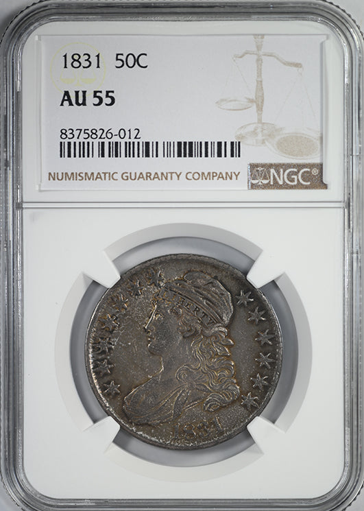 1831 Capped Bust Half Dollar 50C NGC AU55