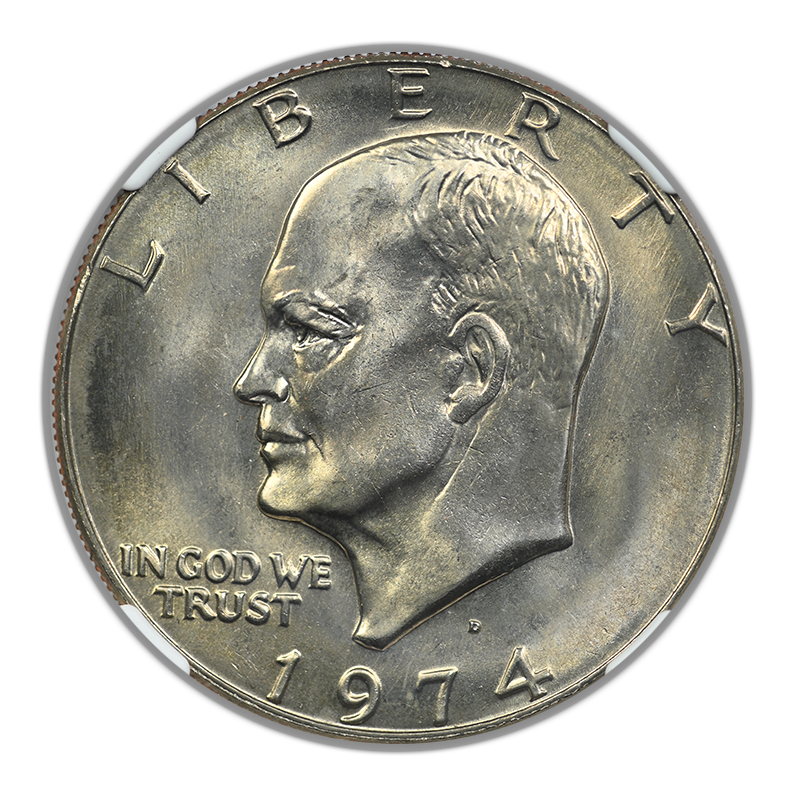 1974-D Clad Eisenhower Ike Dollar $1 NGC MS66 CAC