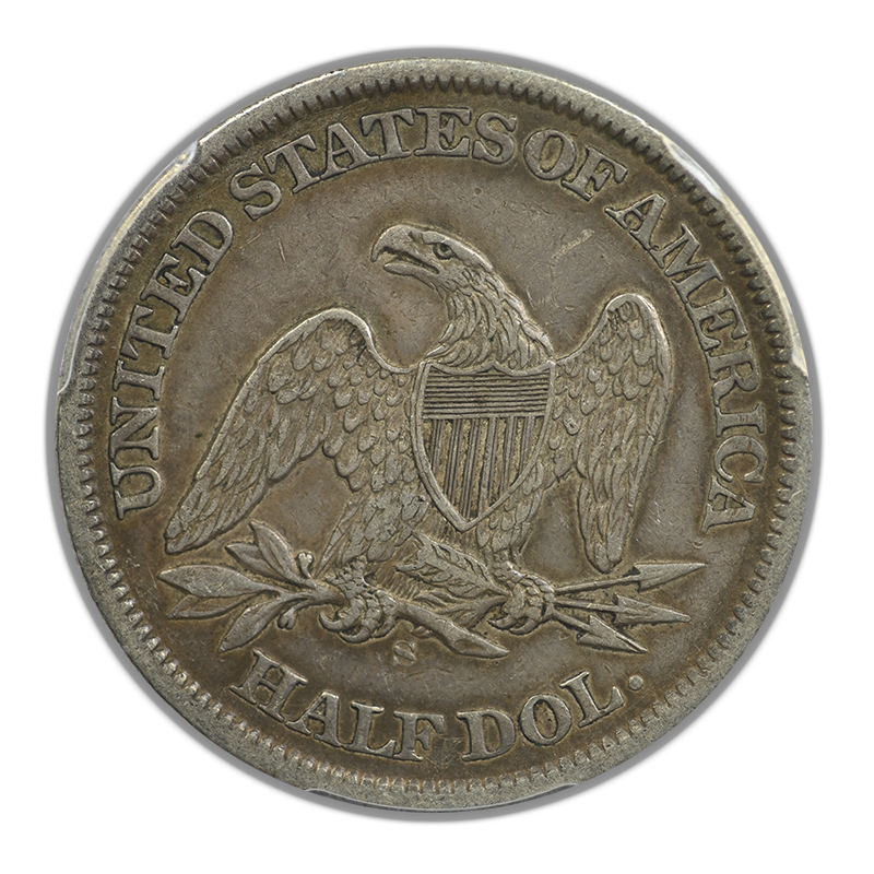 1863-S Liberty Seated Half Dollar 50C PCGS XF45