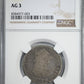 1776 MO FM Mexico 2R Reales NGC AG3