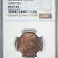 1915 Mexico 5C Centavos Chihuahua Copper Liberty Cap NGC MS63RB