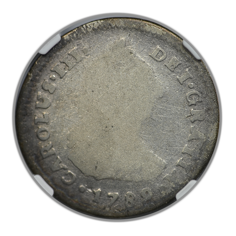1789 LIMA IJ Peru Real Carolus III NGC AG Details
