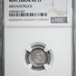 1860 YB Peru 1/2R Real NGC Mint Error AU53 Broadstruck