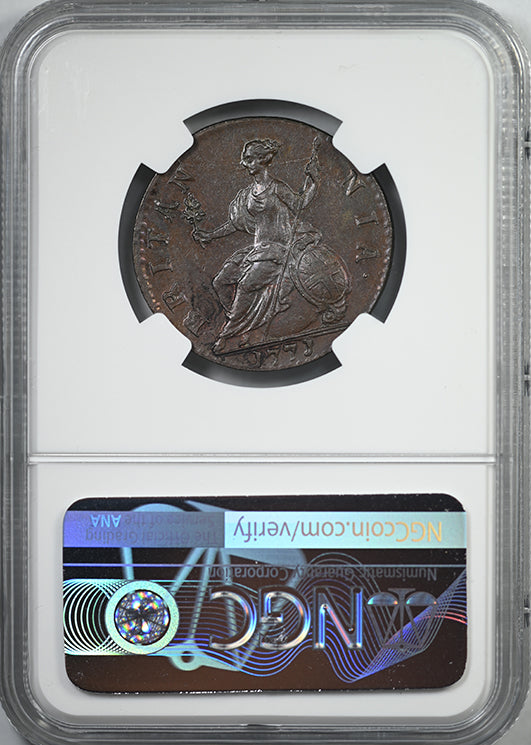 1771 Great Britain 1/2P Half Penny NGC MS61BN