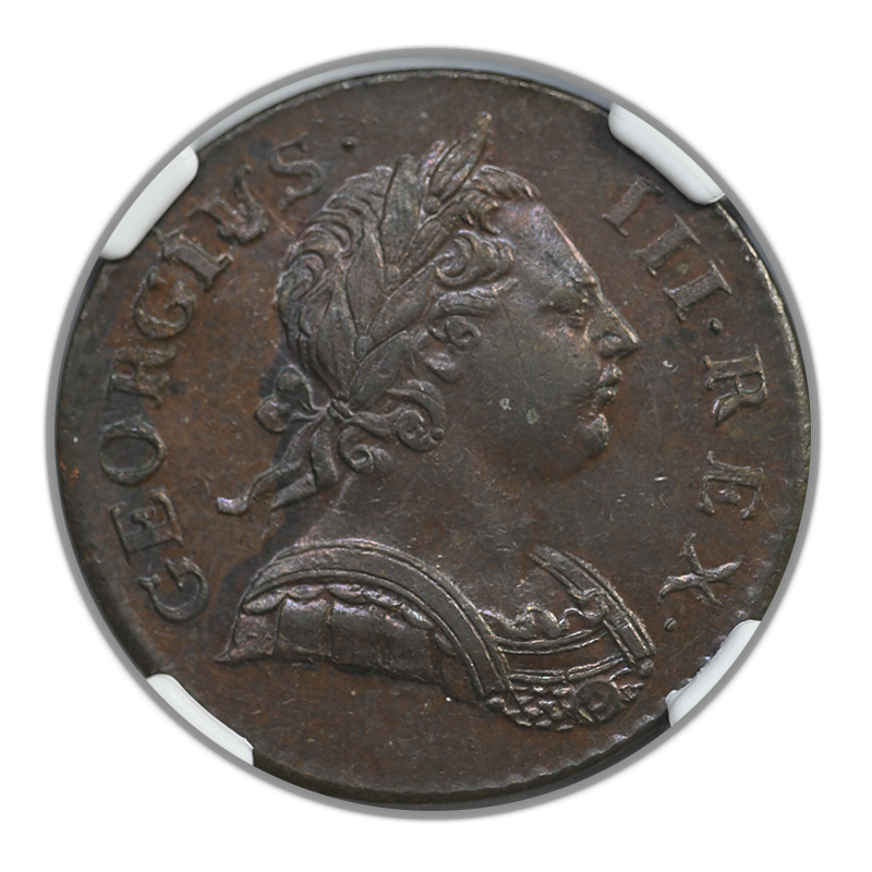 1771 Great Britain 1/2P Half Penny NGC MS61BN