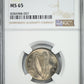 1954 Ireland 1S Shilling NGC MS65