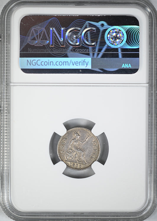 1836 Great Britain Britannia 4P Pence NGC AU55