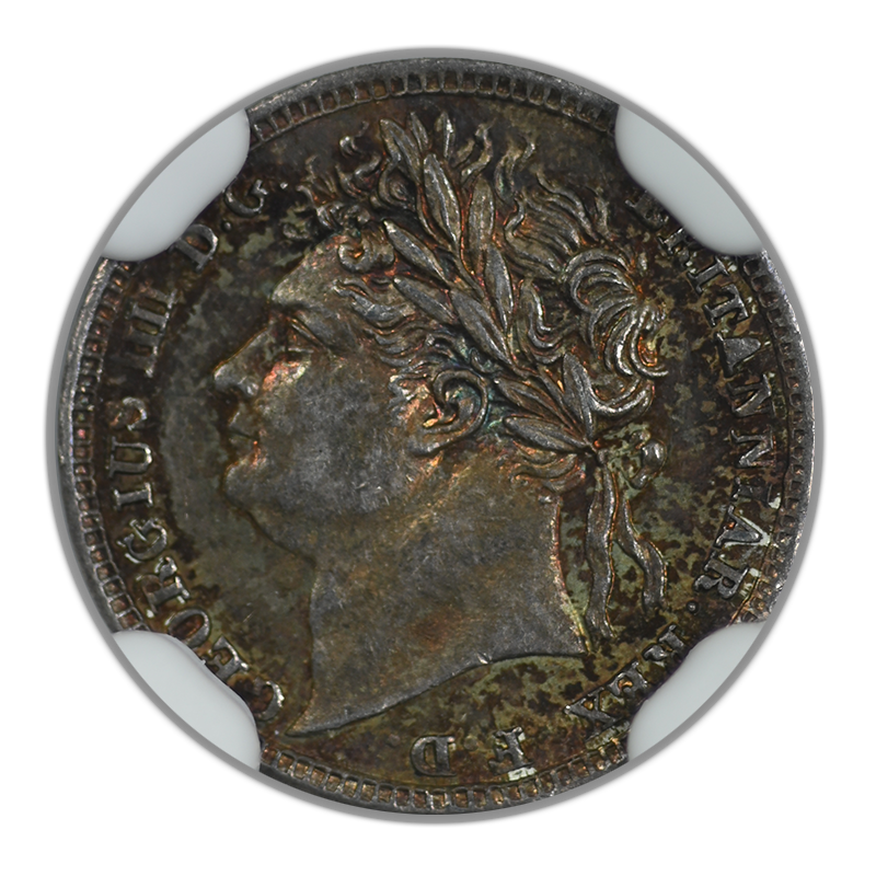1826 Great Britain Silver 1P Penny Pence Maundy NGC MS62