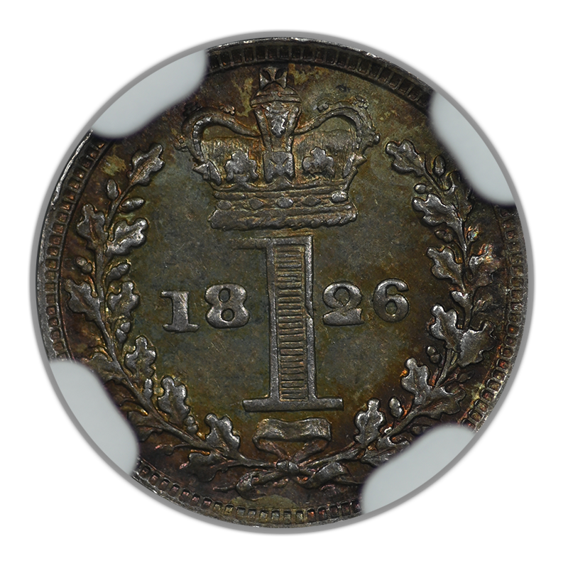 1826 Great Britain Silver 1P Penny Pence Maundy NGC MS62