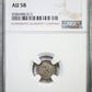 1834 Great Britain 1.5P Pence NGC AU58