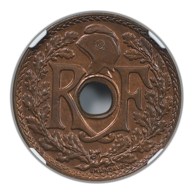 1939 Bronze F.I. China French Indo-China 1/2C Half Cent NGC MS64BN