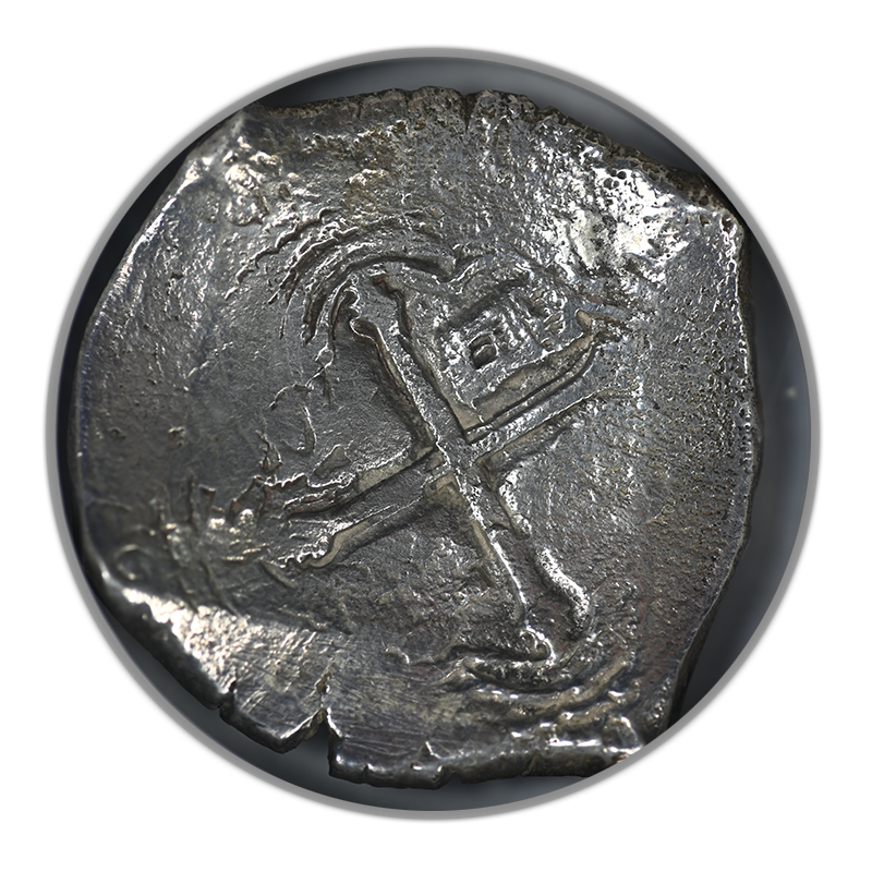(1598-1641) Mexico 8R Reales Shipwreck Cob NGC VF Details - Philip III OR IV