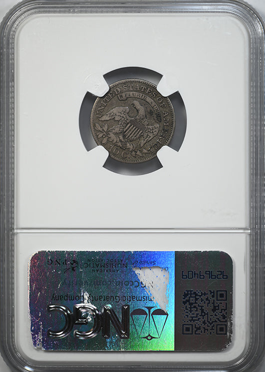 1828 Capped Bust Dime 10C NGC F15 - Large Date JR-2