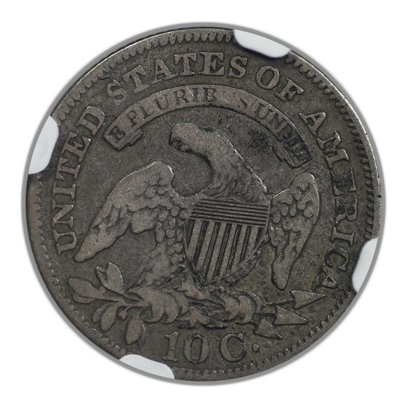 1828 Capped Bust Dime 10C NGC F15 - Large Date JR-2