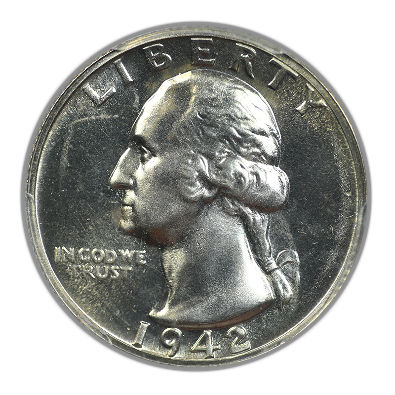 1942 Proof Washington Quarter 25C PCGS PR66 CAC