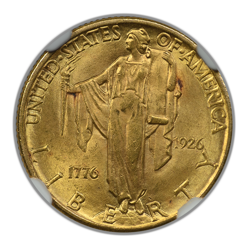1926 American Sesquicentennial Classic Commemorative Gold Quarter Eagle $2.50 NGC MS64