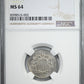 1869 Shield Nickel 5C NGC MS64