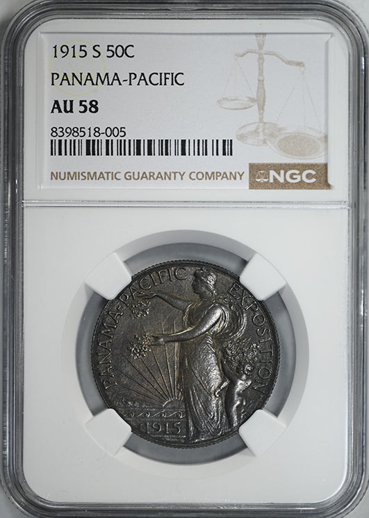 1915-S Panama Pacific Classic Commemorative Half Dollar 50C NGC AU58