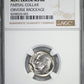 1975-D Roosevelt Dime 10C NGC Mint Error MS66 Partial Collar Obverse Brockage