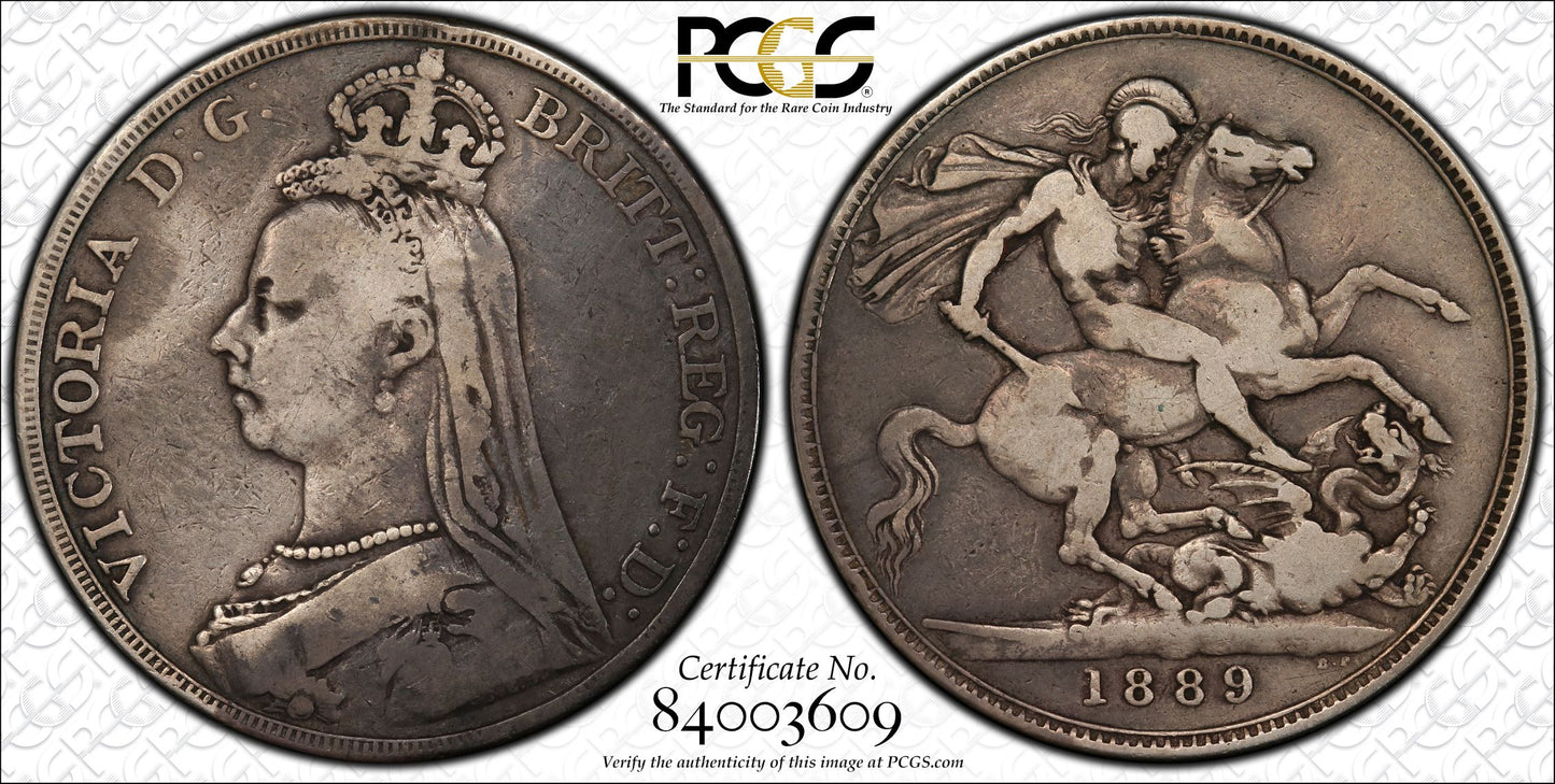 1889 Great Britain Crown PCGS F12 S-3921