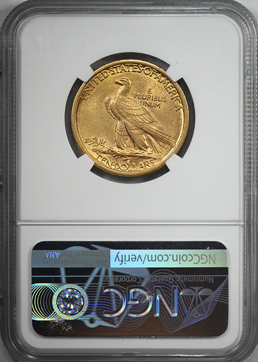 1907 Indian Head Gold Eagle $10 NGC MS62
