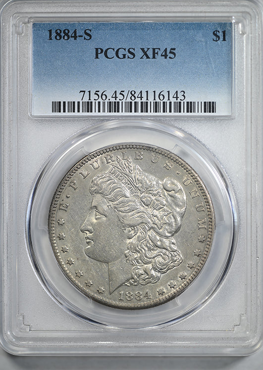 1884-S Morgan Dollar $1 PCGS XF45