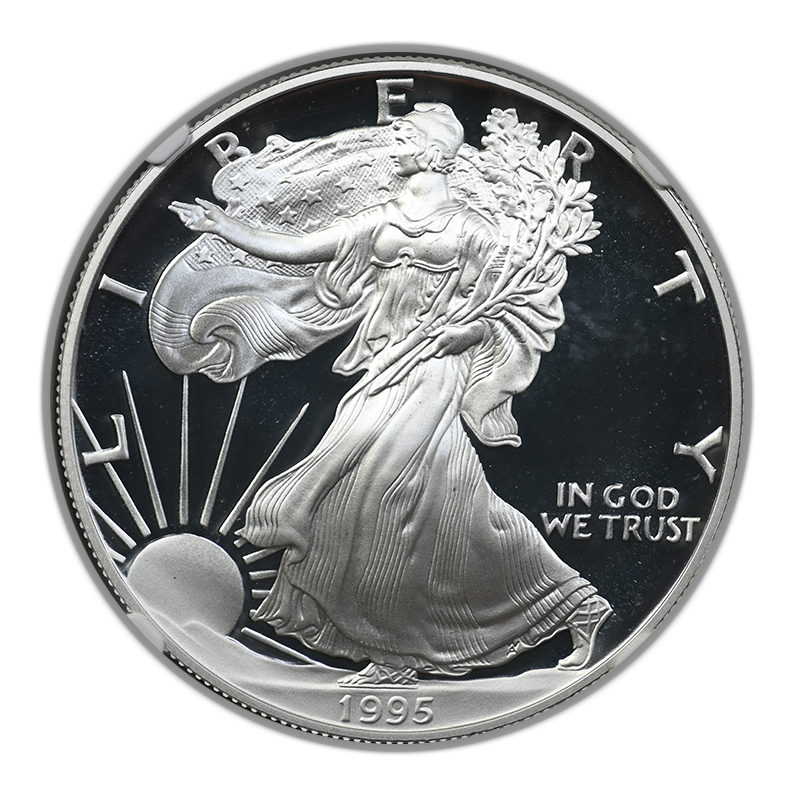 1995-W Proof American Silver Eagle S$1 NGC PF69 Ultra Cameo - Anniversary Set